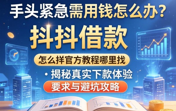 手头紧急需用钱怎么办？抖抖借款怎么样官方教程哪里找？揭秘真实下款体验与避坑攻略