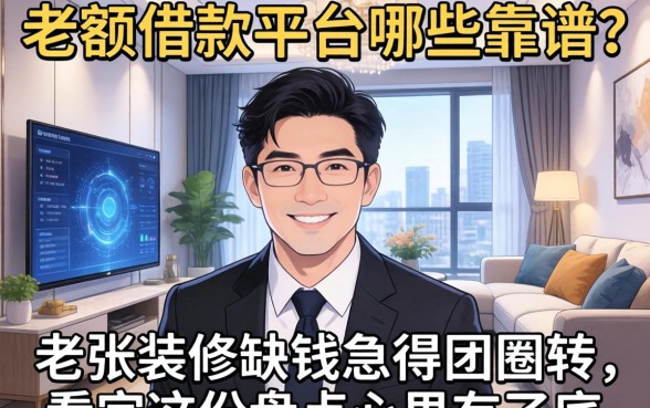 大额借款平台哪些靠谱？老张装修缺钱急得团团转，看完这份盘点心里有了底