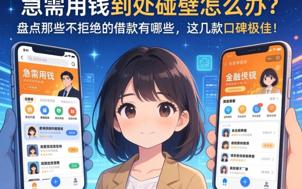 急需用钱到处碰壁怎么办？盘点那些不拒绝的借款软件有哪些，这几款口碑极佳！