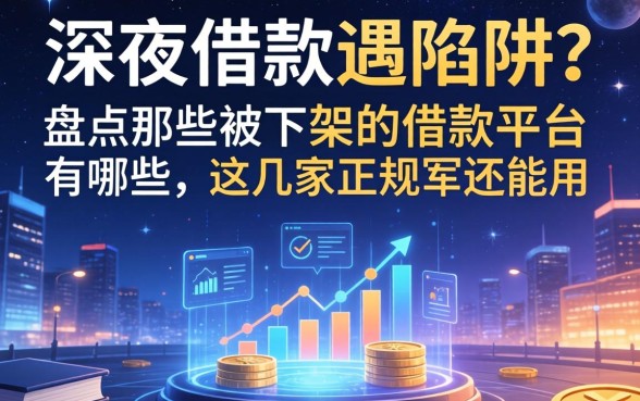 深夜借款遇陷阱?盘点那些被下架的借款平台有哪些,这几家正规军还能用