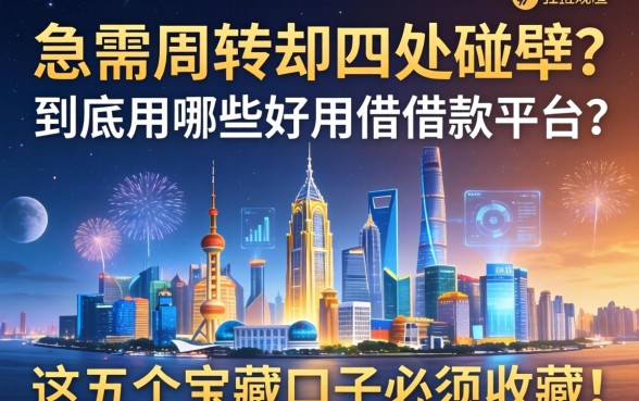 急需周转却四处碰壁？到底用哪些好用的借款平台？这五个宝藏口子必须收藏！