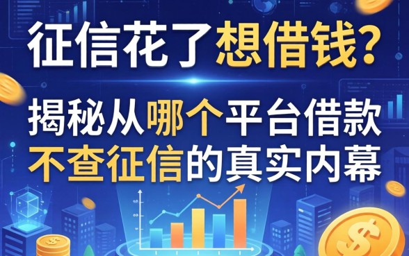 征信花了想借钱？揭秘从哪个平台借款不查征信的真实内幕