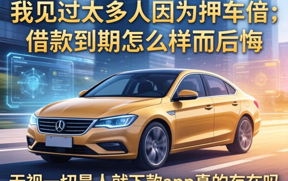 我见过太多人因为不押车借款到期怎么样而后悔,无视一切是人就下款app真的存在吗