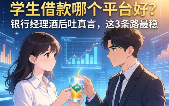 学生借款哪个平台好？银行经理酒后吐真言，这3条路最稳