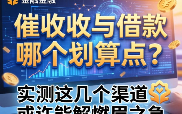 催收与借款哪个划算点？实测这几个渠道或许能解燃眉之急