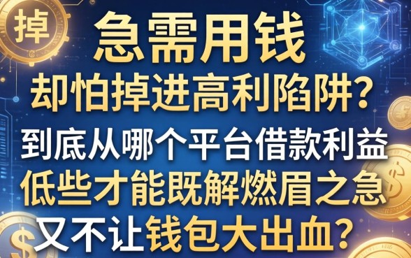 急需用钱却怕掉进高利陷阱？到底从哪个平台借款利益低些才能既解燃眉之急又不让钱包大出血？