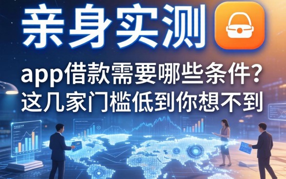 亲身实测：app借款需要哪些条件？这几家门槛低到你想不到