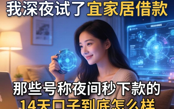 我深夜试了宜家居借款,那些号称夜间秒下款的14天口子到底怎么样