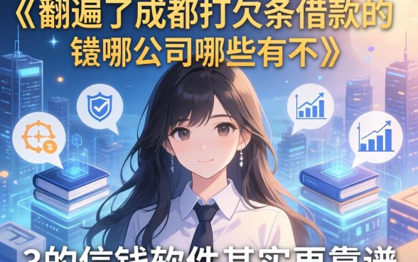 我翻遍了成都打欠条借款公司有哪些,发现值得信赖的借钱软件其实更靠谱