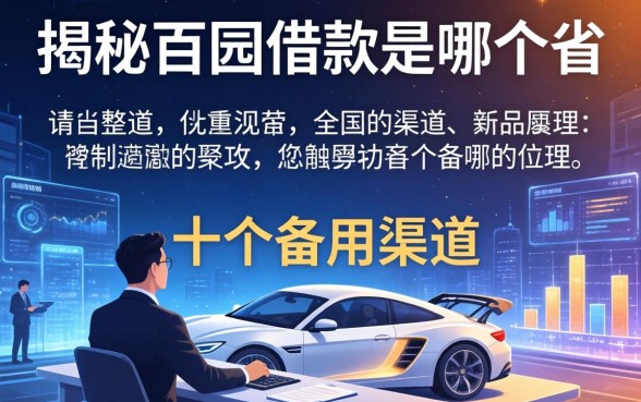 揭秘百园借款是哪个省的，整理出这十个备用渠道