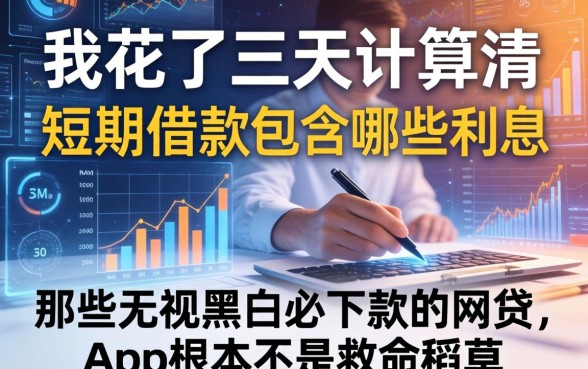 我花了三天才算清短期借款包含哪些利息，那些无视黑白必下款的网贷app根本不是救命稻草