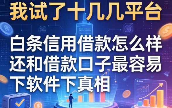我试了十几个平台发现白条信用借款怎么样还和借款口子最容易下软件的真相