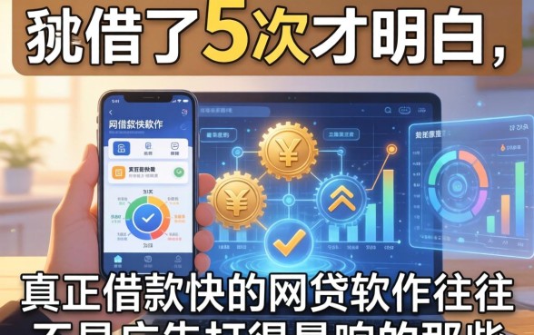 我借了5次才明白，真正借款快的网贷软件往往不是广告打得最响的那些