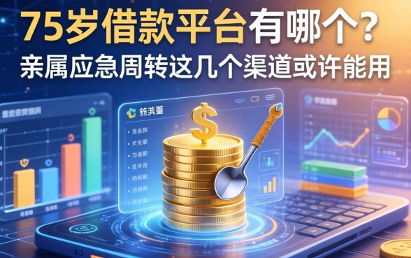 75岁借款平台有哪个？亲属应急周转这几个渠道或许能用