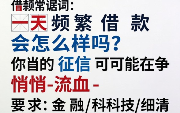 一天频繁借款会怎么样吗？你的征信可能在悄悄-流血-