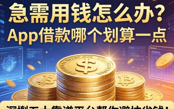 急需用钱怎么办？app借款哪个划算一点？深扒五大靠谱平台帮你避坑省钱！