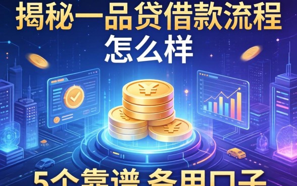 揭秘一品贷借款流程怎么样,整理了5个靠谱的备用口子