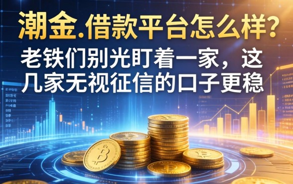 潮金这个借款平台怎么样？老铁们别光盯着一家，这几家无视征信的口子更稳
