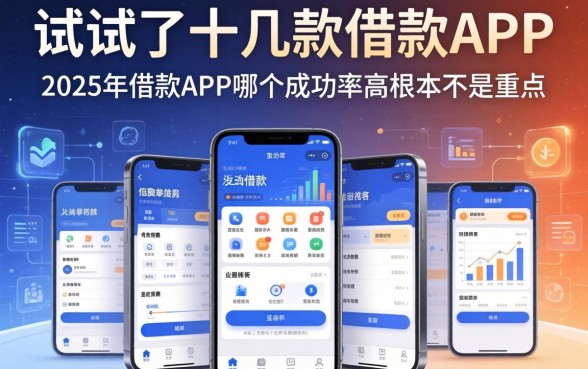我试了十几款借款APP,发现2025年借款APP哪个成功率高根本不是重点