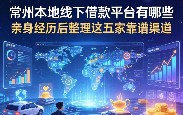 常州本地线下借款平台有哪些？亲身经历后整理这五家靠谱渠道
