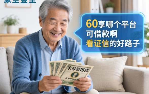 家里老人急用钱，60岁哪个平台可借款啊？分享几个不看征信的好路子