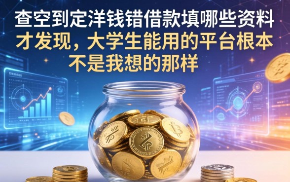 我查完洋钱罐借款填哪些资料才发现，大学生能用的平台根本不是我想的那样