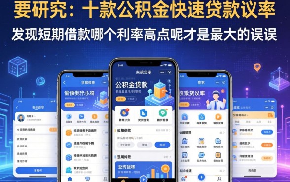 我研究了十款公积金快速贷款软件,发现短期借款哪个利率高点呢才是最大的误区