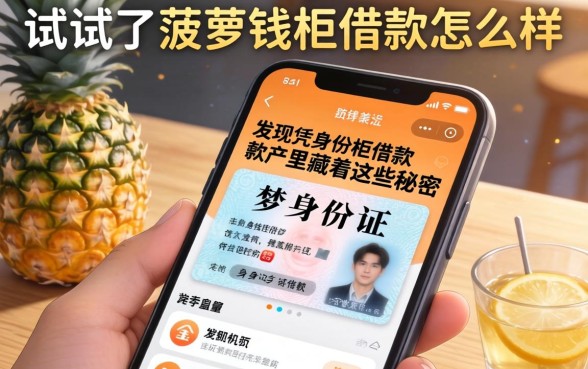 我试了菠萝钱柜借款怎么样，发现凭身份证借款的软件里藏着这些秘密