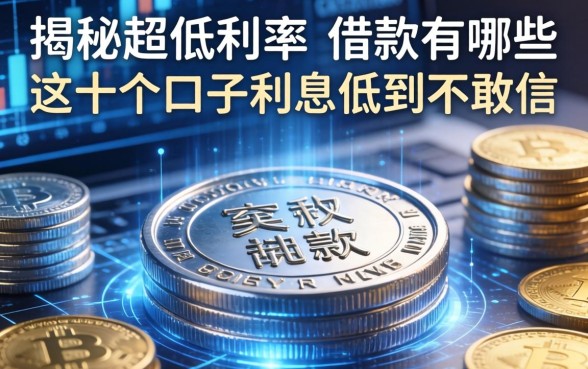 揭秘超低利率的借款有哪些,这十个口子利息低到不敢信