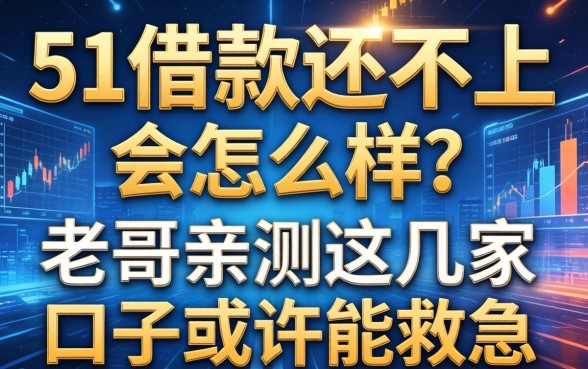 51借款还不上会怎么样?老哥亲测这几家口子或许能救急