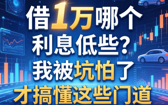 借1万哪个利息低些？我被坑怕了才搞懂这些门道