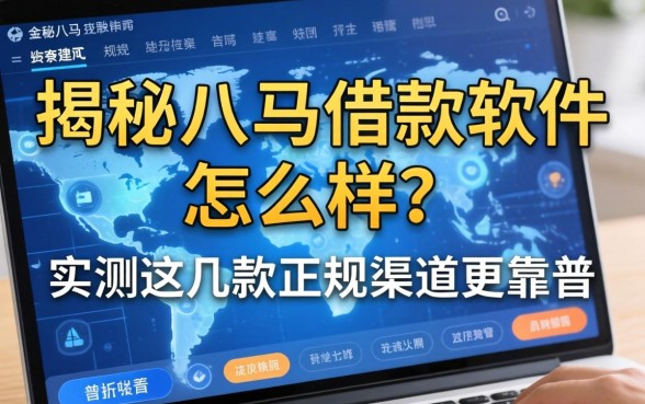 揭秘八马借款软件怎么样?实测这几款正规渠道更靠谱