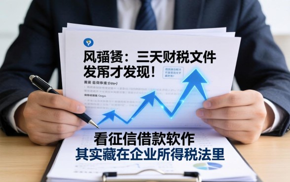 我翻了三天财税文件才发现，不看征信的借款软件其实藏在企业所得税法里