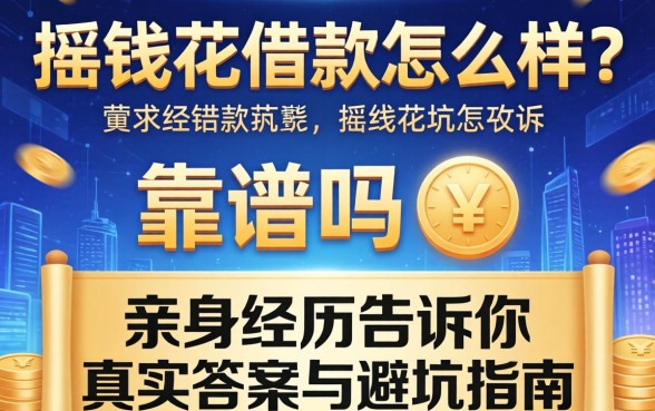 摇钱花借款怎么样？靠谱吗？亲身经历告诉你真实答案与避坑指南