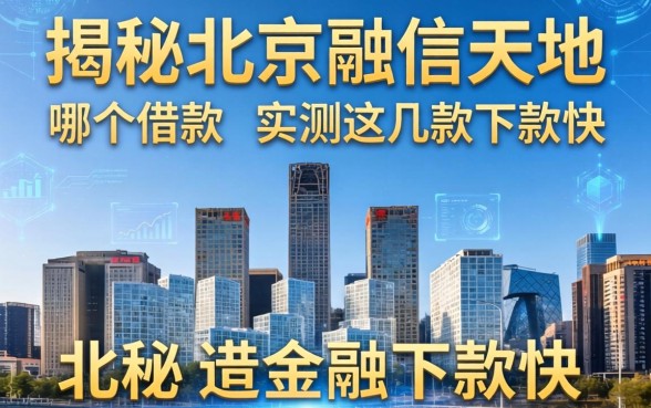 揭秘北京融信天地是哪个借款,实测这几款下款快