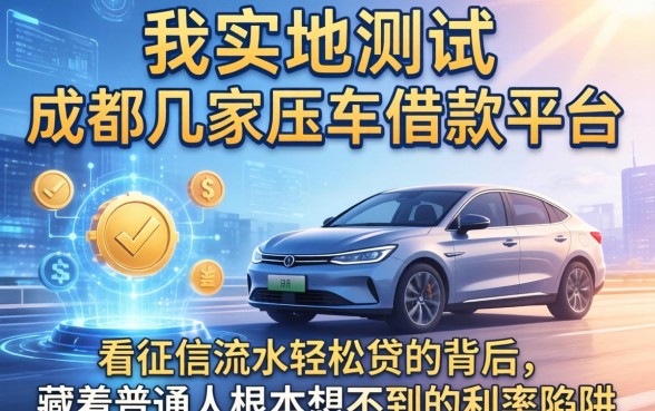 我实地测试了成都几家压车借款平台，发现不看征信流水轻松贷的背后，藏着普通人根本想不到的利率陷阱
