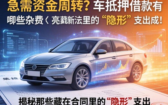 急需资金周转？车抵押借款有哪些杂费？揭秘那些藏在合同里的“隐形”支出