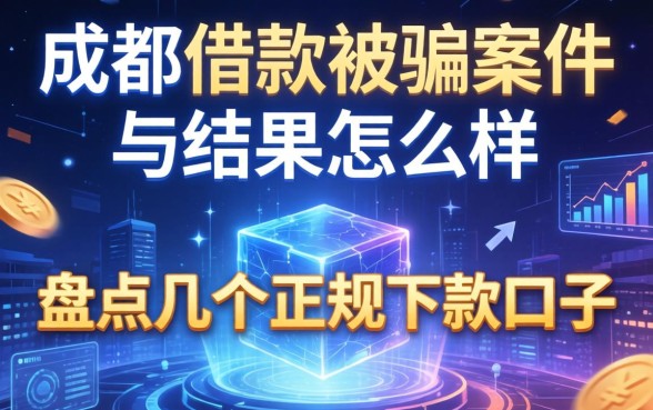 成都借款被骗案件结果怎么样？盘点几个正规下款口子