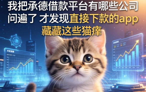 我把承德借款平台有哪些公司问遍了，才发现直接下款的app藏着这些猫腻