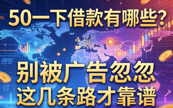 5万一下的借款有哪些？别被广告忽悠，这几条路才靠谱