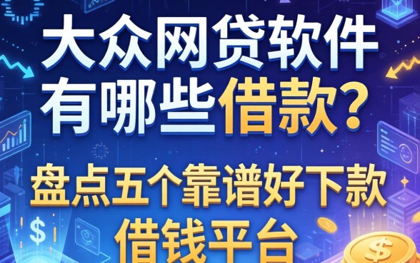 大众网贷软件有哪些可以借款？盘点五个靠谱好下款的借钱平台