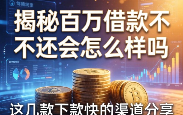 揭秘百万借款不还会怎么样吗,这几款下款快的渠道分享
