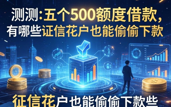 实测这五个500额度借款有哪些，征信花户也能偷偷下款