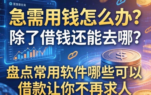 急需用钱怎么办？除了借钱还能去哪？盘点常用软件哪些可以借款让你不再求人