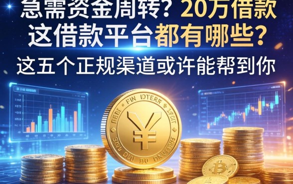 急需资金周转？20万借款平台都有哪些？这五个正规渠道或许能帮到你