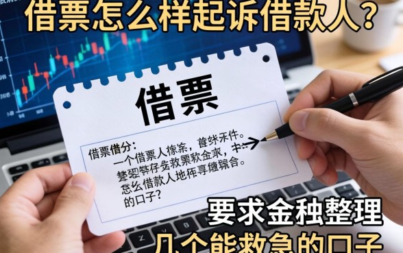 用借条怎么样起诉借款人?整理了几个能救急的口子