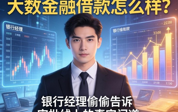 大数金融借款怎么样？银行经理偷偷告诉你审批线上的真实门道