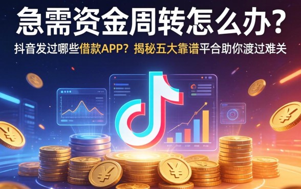 急需资金周转怎么办？抖音发过哪些借款APP？揭秘五大靠谱平台助你渡过难关