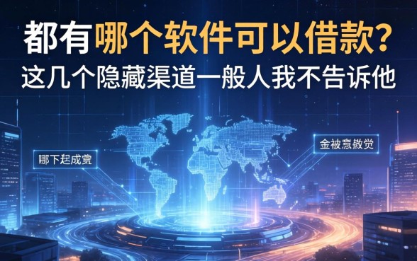 都有哪个软件可以借款?这几个隐藏渠道一般人我不告诉他
