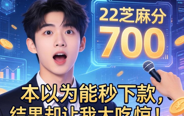 我22岁那年芝麻分700，本以为能秒下款，结果却让我大吃一惊